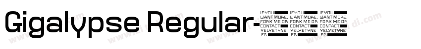Gigalypse Regular字体转换